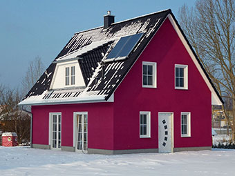 Ferienhaus Strandbuhne im Winter