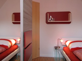 Ein Schlafzimmer im Dachgeschoss